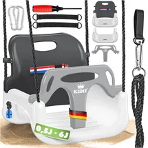 Kidiz 3 in 1 Schaukelsitz Anthrazit / Weiß