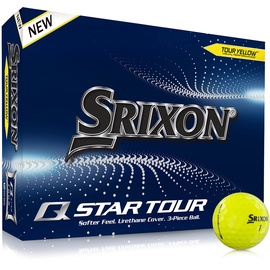 Srixon Unisex-Erwachsene Q-Star Tour 4 TYL Golfball, gelb, Dozen