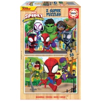 Educa (19289) Puzzle Puzzlespiel 25 Teile Holzpuzzleset für Kinder ab 3 Jahren, Spiderman, Marvel