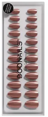 DOONAILS Glazed Chocolate Short Almond Soft Gel Press Ons - Glazed Chocolate Short Almond Soft Gel Press Ons