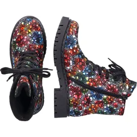Rieker Schnürstiefel - Multicolor Synthetik Größe: 36 Normal - Rot
