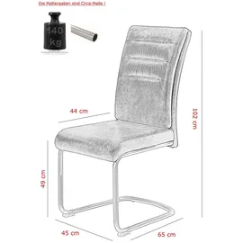 Hela Freischwinger«, (Set), 2 St., Microfaser, mit Griff, Esszimmer, Stühle, Esszimmerstühle, Schwingstühle