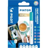 Pilot Pen Pintor Metallic Marker 6 Stück