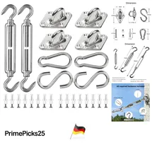 ZFYQ Sonnensegel Befestigung Kit, 16 Stück Edelstahl für Markisen