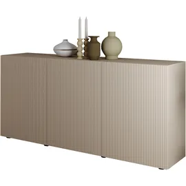 INOSIGN Sideboard INOSIGN "Rio Breite 181 cm, Kommode mit 3 Türen, Anrichte", cashmere, front mit geriffelter struktur, B:181cm H:84cm T:42cm, FSC-zertifizierter Holzwerkstoff, Sideboards, Sideboard, geriffelte MDF-Fronten, modern u.