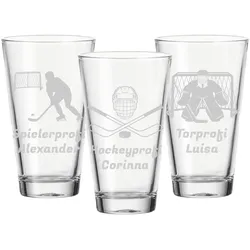 Trinkglas CIAO 300 ml Eishockey 3er Set