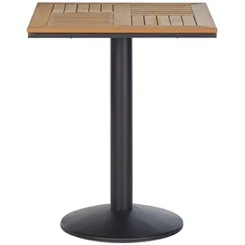 Beliani Gartentisch 60 x 60 x 75 cm Hellbraun/Schwarz