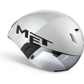 MET-Helmets Codatronca 56-58 cm Erwachsene weiß/silber matt 2023