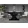 altdecor Esstisch 80 x 75 x 140 cm Schwarz Hochglanz
