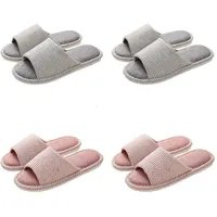 Teceyfeet Hausschuhe 4 Paar Gästepantoffeln Rutschfeste House Slippers - 38/44 EU