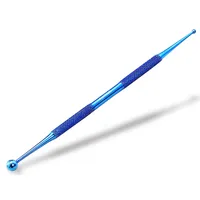 Akupunktur-Stift Akupressur-Stift Punktsucher Meridianstift Edelstahl Kugel Ø 3/7 mm Akupressurstift Akupunktur-Stab (TItan Blau)