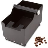 MELOX - XL 2-in-1 Abschlagbehälter für Siebträger mit Tamper-Station Edelstahl - Kaffee & Espresso Siebträger Abklopf-Behälter für Kaffeesatz - Abklopfer aus Deutscher Entwicklung für 30 Coffee Puks