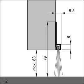Elton Türbodendichtung Alu IBS 80 250 cm