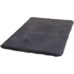 WOHNEN-Kollektion Badematte »Bali«, rutschhemmend beschichtet, fußbodenheizungsgeeignet, Fell Haptik, kuschelig, Badezimmerteppich, waschbar, 11914964-1 anthrazit 1 St.