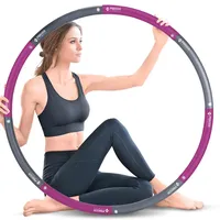 FEECCO Fitness Hoop Reifen Erwachsene – Zum Abnehmen – 2,3 kg Lila und Grau