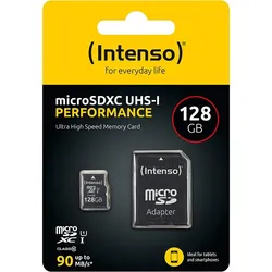 Intenso microSDXC Card 128GB, Performance, Class 10, U1