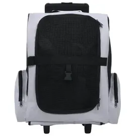 vidaXL Mehrzweck-Haustiertrolley Faltbar Grau