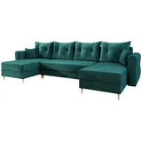 Mirjan24 Wohnlandschaft Zako U, Ecksofa mit Bettkasten und Schlaffunktion, Holzfüße, Wohnzimmer, Sofas - Couches, Wohnlandschaften, Wohnlandschaften in U-Form