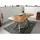 Massivmoebel24 Baumtisch Akazie 220 x 100 x 76 cm natur lackiert silber matt