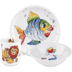 Seltmann Weiden Kinderporzellan Set BUNTE TIERWELT 3 teilig