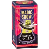 TRENDHAUS 957757 Magic Show Nr. 15 [ Karten, Verblüffende Zaubertricks für Kinder ab 6 Jahren, Inkl. Online-Videos, Trick Nr.15