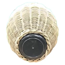 Van der Leeden DRYPOT Rattan Ø 40 cm Grau
