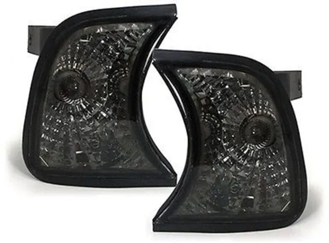 Kristall-Blinker für BMW E34 Limousine/Touring (89–95) – Schwarzchrom