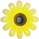 MARELIDA LED Solar Blume gelb 14cm hängend Wanddeko Solarleuchte Hauswand Hängedeko