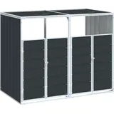 vidaXL Mülltonnenbox 144 x 81 x 113 cm anthrazit