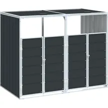 vidaXL Mülltonnenbox 144 x 81 x 113 cm anthrazit