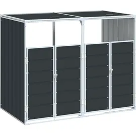vidaXL Mülltonnenbox 144 x 81 x 113 cm anthrazit