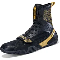 BLBK BoxenSchuhe Herren Wrestling Schuhe Combat Boxers Jugendliche Muay Thai Kickboxen Sparring Boxers Trainer Atmungsaktiv Boxen Stiefel ringerschuhe für männer - 46 EU