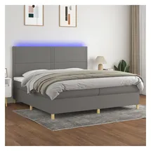 vidaXL Boxspringbett 200 x 200 cm Dunkelgrau