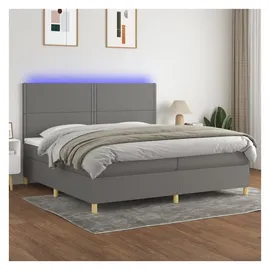 vidaXL Boxspringbett 200 x 200 cm Dunkelgrau
