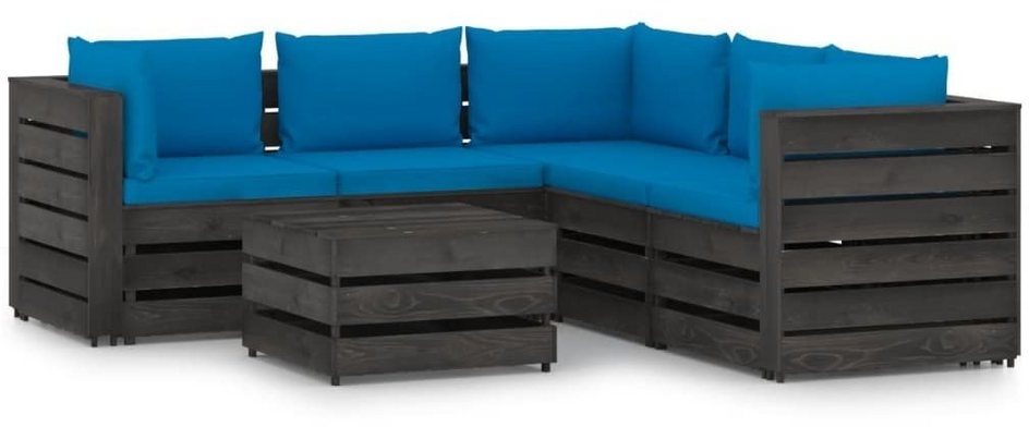 lounge gartenmbel blau