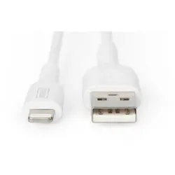 DIGITUS Daten- und Ladekabel USB-A zu Lightning, 1.0m, weiß