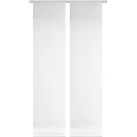 VISION S Schiebegardine ROM, halb-transparenter Stoff in Bambus-Optik, 2X 260x60, Schiebevorhang 2er Set Uni