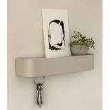 Kazai. Schlüsselbrett 'Tone' | Minimalistisches Schlüsselhaken-Design aus Berlin | Moderner Schlüsselhalter mit Ablage aus Metall | Schlüsselboard als Flur Möbel für die Wand | Taupe