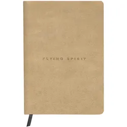 Clairefontaine 3x Flying Spirit, Notizbuch A5 mit Fadenbindung und Vintage-Ledereinband, beige, 90 Blatt 90g DOT - Beige 103943C