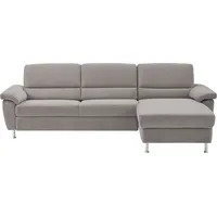 CALIZZA INTERIORS Ecksofa »Onyx L-Form«, Recamiere links oder rechts, wahlweise mit Bettfunktion, Breite 270 cm grau