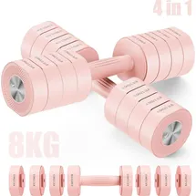 Merach Verstellbare 4-in-1 Kurzhanteln 2er Set 1–4 kg rosa