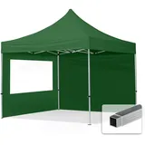 TOOLPORT Faltpavillon Economy 3 x 3 m inkl. 2 Seitenteile dunkelgrün 59007