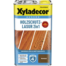 Xyladecor Holzschutz-Lasur 2 in 1 2,5 l nussbaum