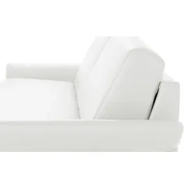 Sofa.de Schlafcouch Leder 2-Sitzer Weiß