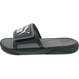 Puma Royalcat Comfort Slide Schwarz/Castlerock Weiß 49,5
