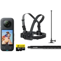 Insta360 X3 Wintersport ComboX3 + Schnee-Zubehör-Bundle + 64G SD-Karte + 114CM Selfie Stick | ✔️ Abverkauf: weg=weg