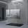 doporro Duschwand Duschtrennwand 140x200 Walk-In Dusche schwarz mit Doppel-Stabilisator aus Echtglas 10mm ESG-Sicherheitsglas Klarglas mit Labyrinth