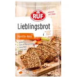 RUF Lieblingsbrot Karotte-Nuss, Brot-Backmischung, Brotmischung, Brotteig-Mischung, für Brot wie vom Bäcker, glutenfrei, ohne Mehl und Hefe, 1 x 600g