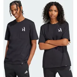 adidas Lounge Slides Graphic Pocket Kurzarm-T-Shirt Black L