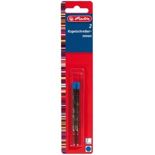 Herlitz 8608804 Kugelschreibermine Profisize, 2 Stück auf Karte, blau